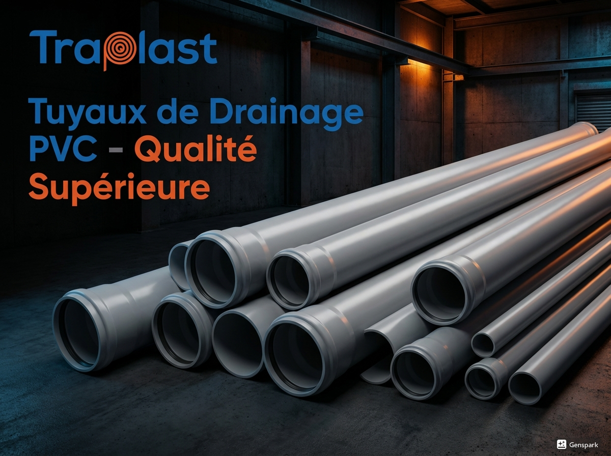 Tuyaux PVC de drainage TRAPLAST en presentation produit