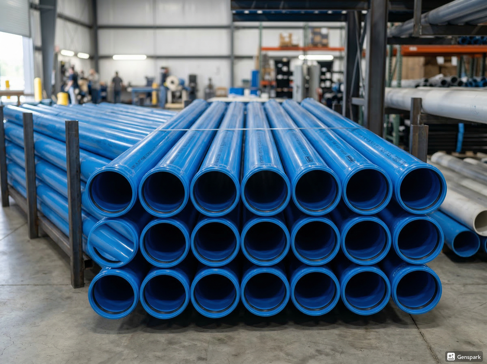 Tuyaux PVC de forage TRAPLAST sur site de captage d eau
