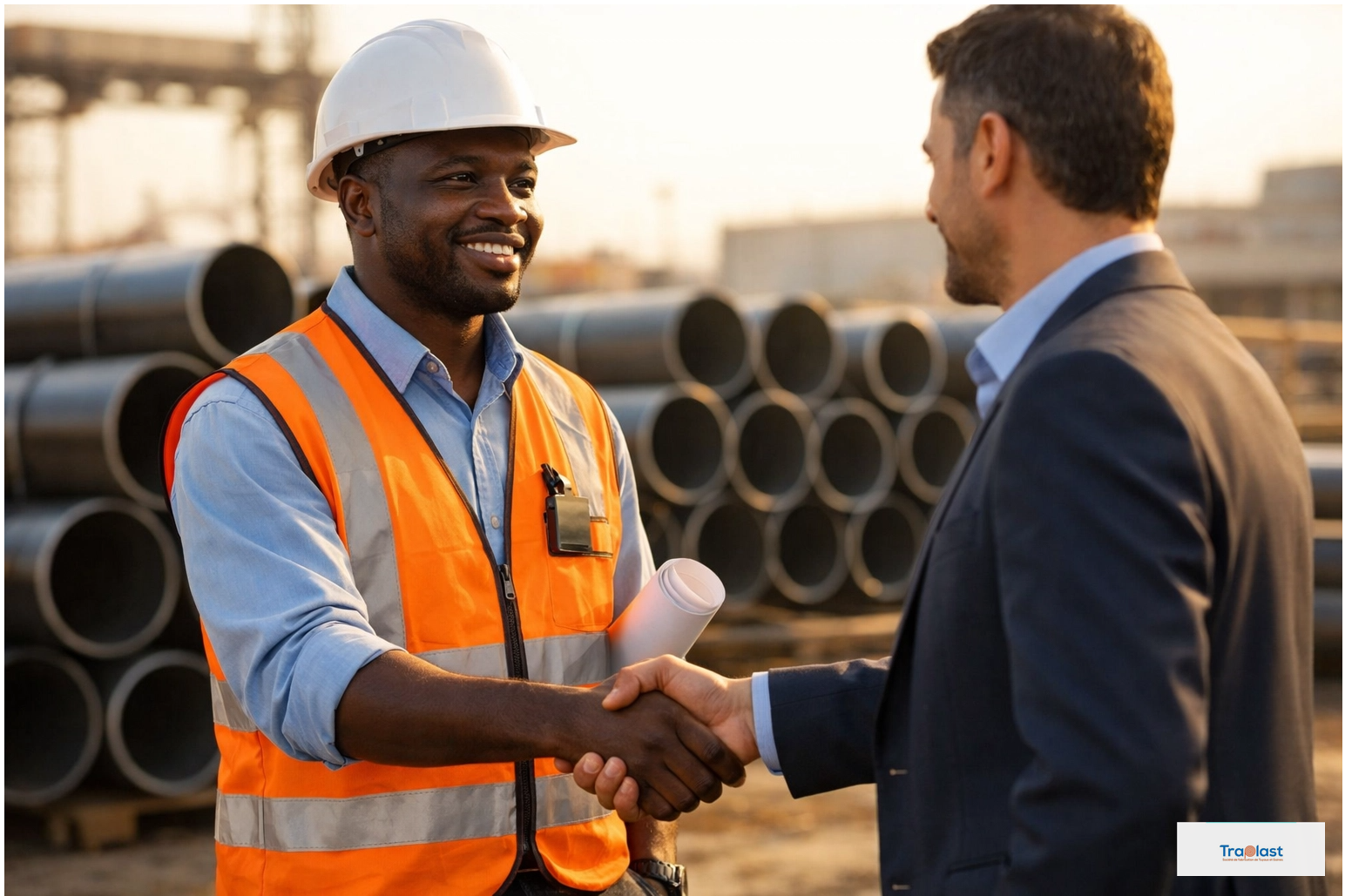 Partenaires africains collaborant sur un projet d'infrastructure
